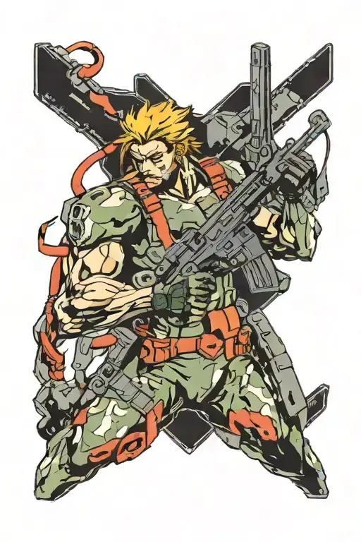 metal gear solid tattoo design idea