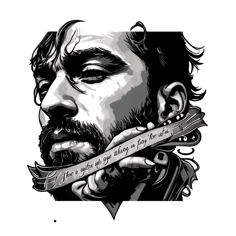 Zach Bryan lyrics wrapped tattoo design idea