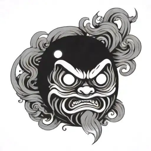 Daruma Doll tattoo design idea