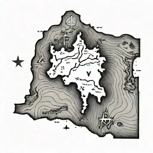 israel map tattoo design idea