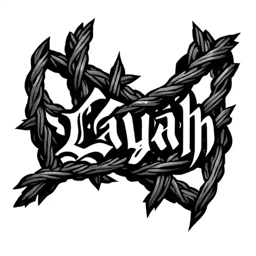 Layah Barbed Wire tattoo design idea