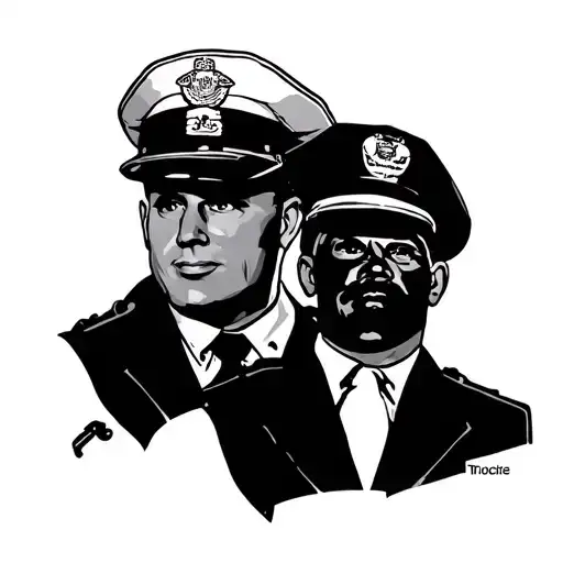 grandpaw and uncle passed away. grandpaw was army veteran and cop uncle was marine and cop. Remeberence tattoo tattoo design idea