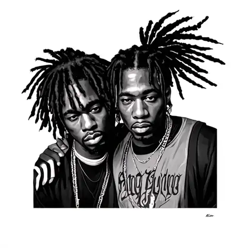 chief keef glo gang 3hunna tattoo design idea