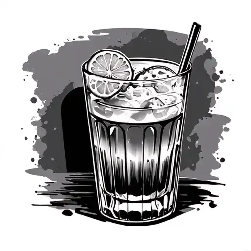 Old Fashioned Drink tattoo design idea