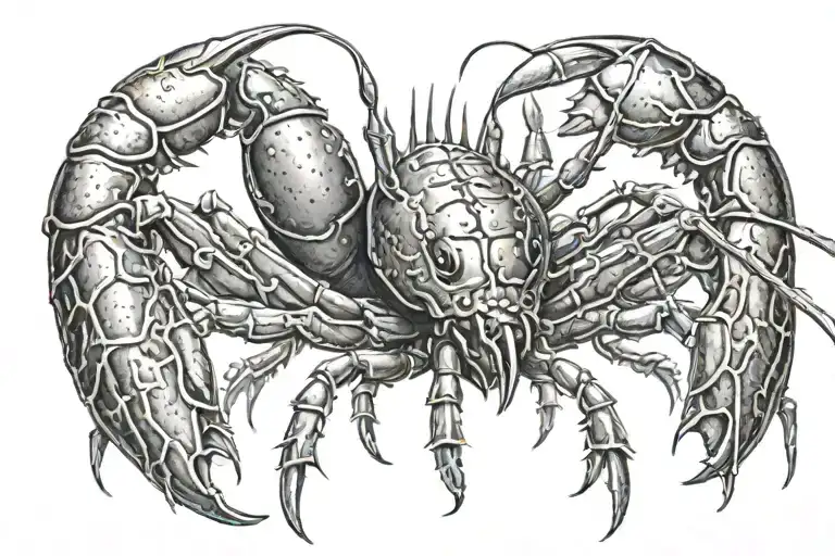 crayfish tattoo design idea