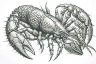 crayfish tattoo design idea