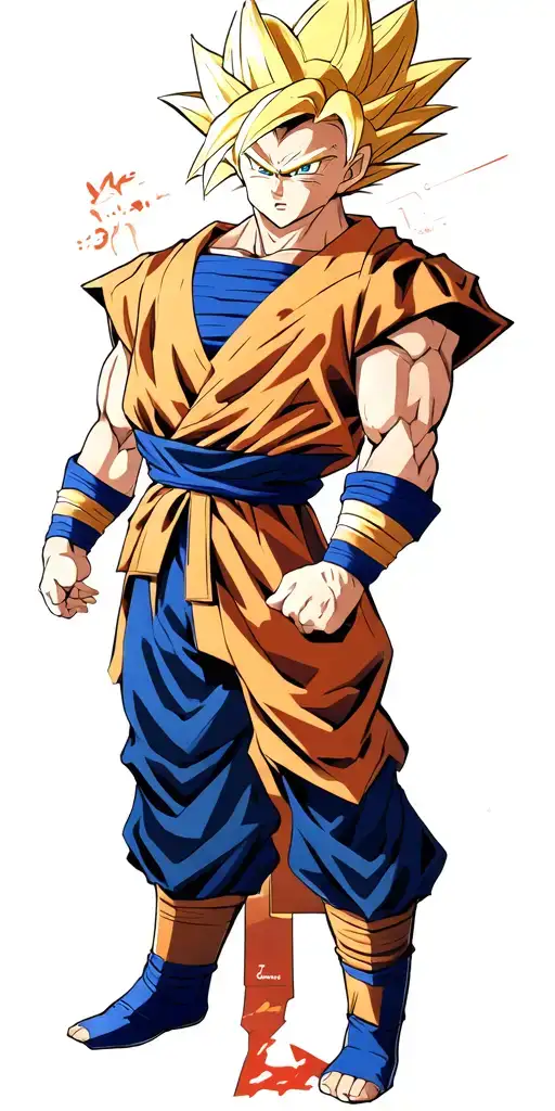 gohan ssj2 + levi ackerman + zenitsu tattoo design idea