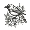 booker de witt songbird tattoo design idea