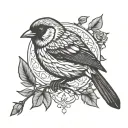 booker de witt songbird tattoo design idea