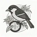 booker de witt songbird tattoo design idea