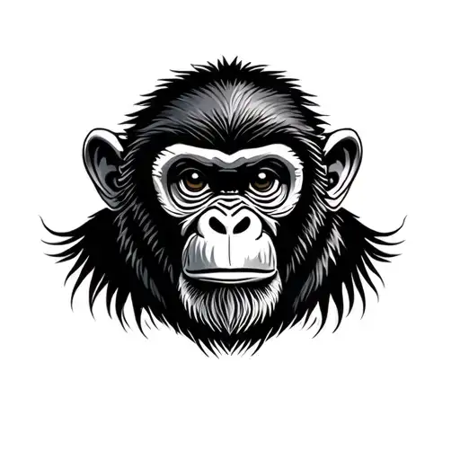Chinese Monkey tattoo design idea