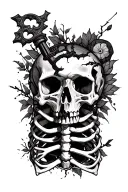 broken skeleton key symbolizing tattoo design idea