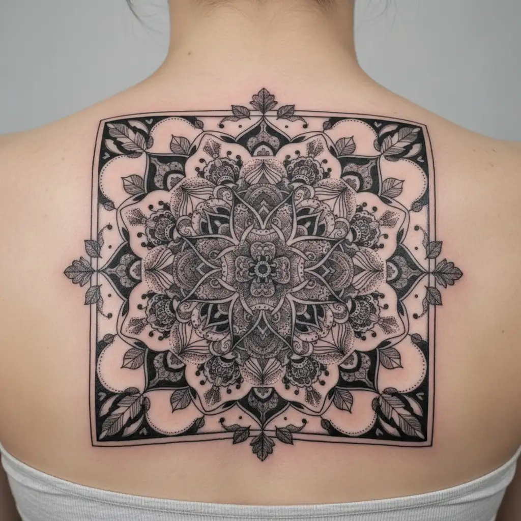 persian rug tattoo design idea