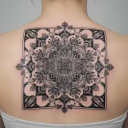 persian rug tattoo design idea