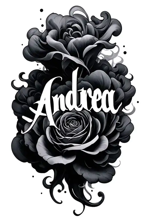 "Andrea" smoke rising tattoo design idea