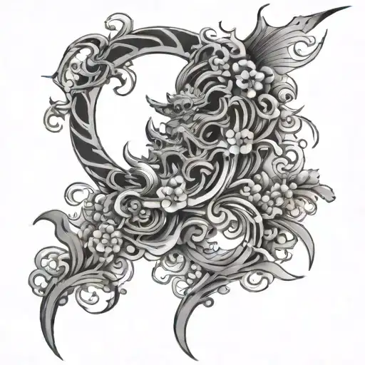 christian japanese tattoo design idea