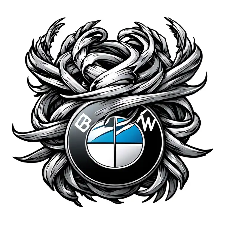 bmw logo intertwined tattoo design idea