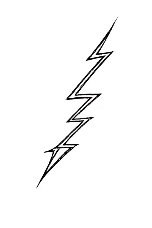 lightning bolt striking tattoo design idea