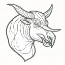 bull with Guinness toucan perched on horn tattoo design idea