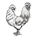 rooster fighting tattoo design idea