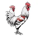 rooster fighting tattoo design idea