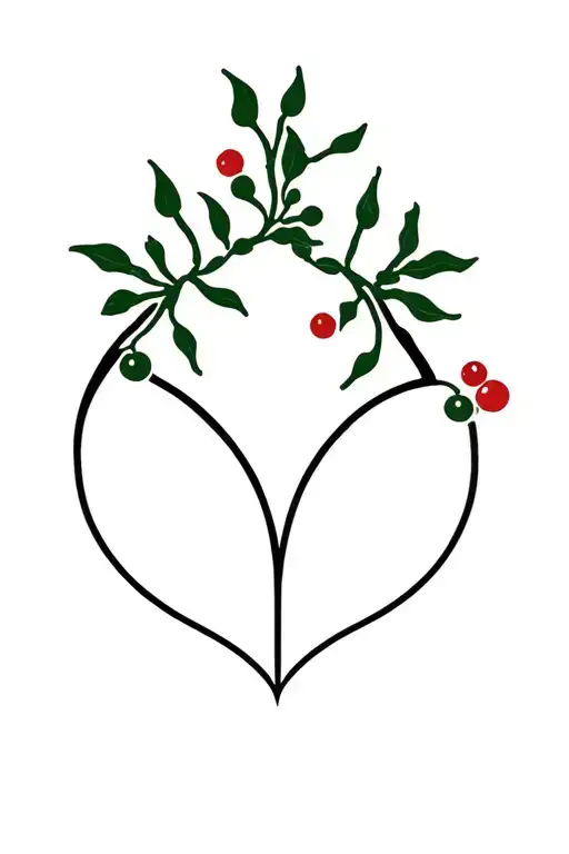 mistletoe with 1st seargant insignia combined tattoo design idea