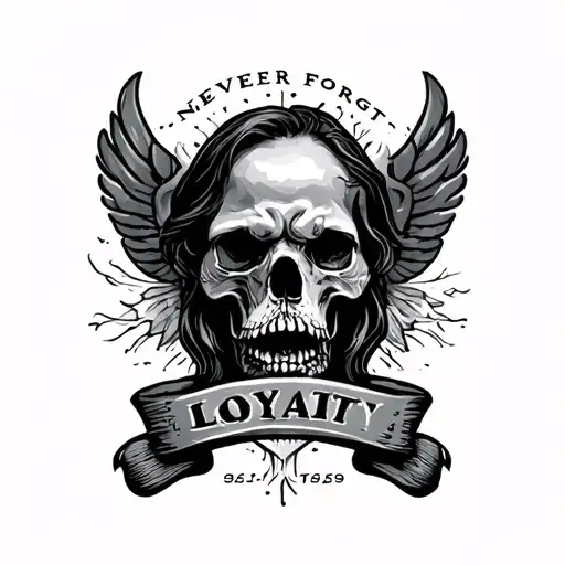 Never Forget Loyalty tattoo design idea