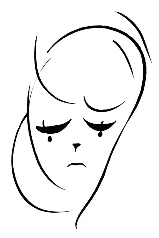 frustrated sadness misery pain hatred grief sorrow tattoo design idea