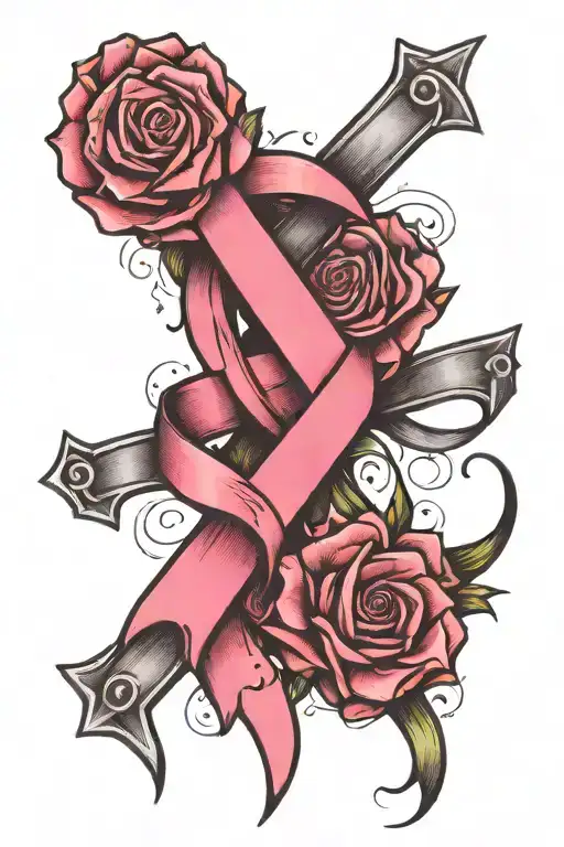 not today breast cancer ribbon tattoo design idea