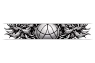 vajra and basket ball tattoo design idea
