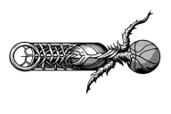 vajra and basket ball tattoo design idea