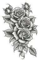 Roses dark for cover tattoo design idea