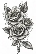 Roses dark for cover tattoo design idea