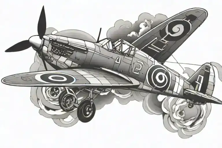 spitfire tattoo design idea