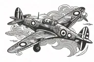 spitfire tattoo design idea