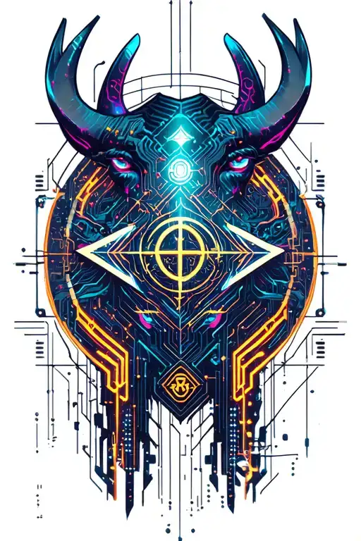 virgo, ox, japanese tattoo design idea