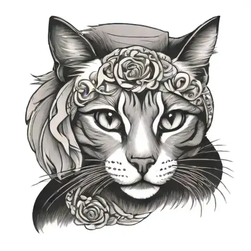cat gucci tattoo design idea