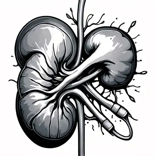 kidney tattoo design idea