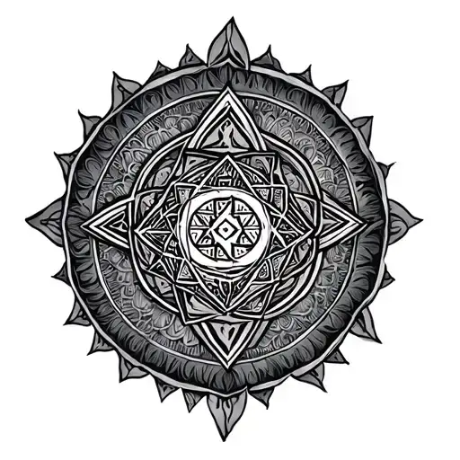 Sri Yantra tattoo design idea
