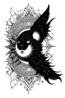 Celestial tattoo design idea