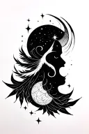Celestial tattoo design idea