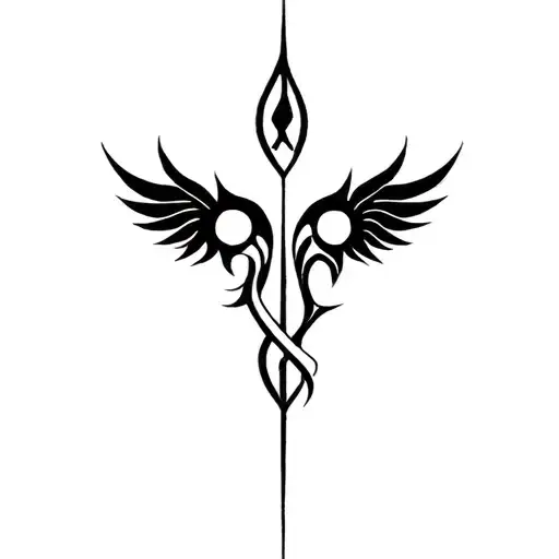 Dark Fantasy medieval tattoo design idea