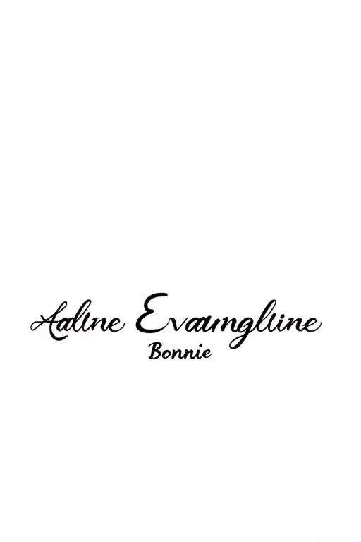 "Adeline Evangeline Bonnie" Freedom tattoo design idea