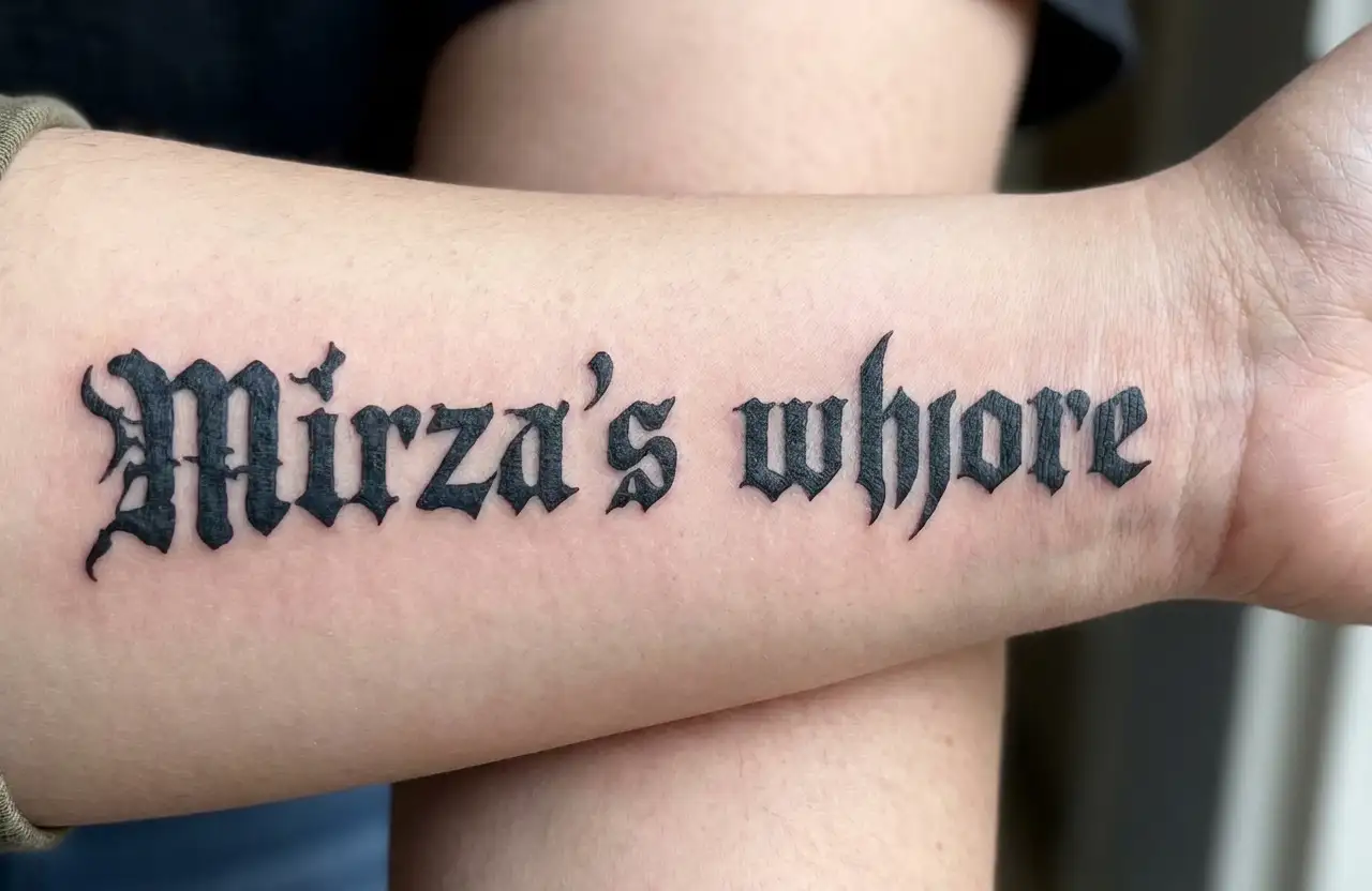 "Mirza's whore" tattoo design idea