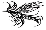 tribal scissor tail fly catcher tattoo design idea
