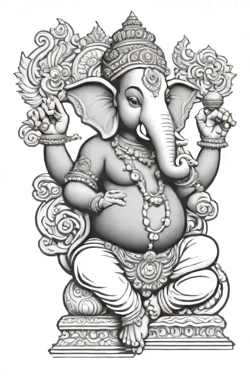 lalbaugcha king ganpati tattoo design idea