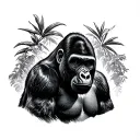 Silverback Gorilla tattoo design idea