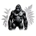 Silverback Gorilla tattoo design idea