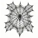 spider web tattoo design idea