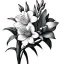 Gladiolus And Narcissus tattoo design idea